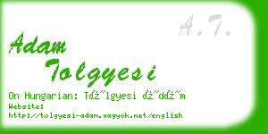 adam tolgyesi business card